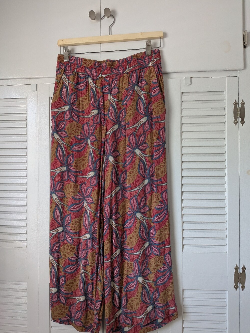 Women's Wide-Leg Printed Lounge Pants - Pink Multi